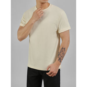 T-shirt en coton surdimensionné, logo personnalisé, streetwear, t-shirts vierges lourds pour hommes et femmes, vente en gros OEM - Product Image 4