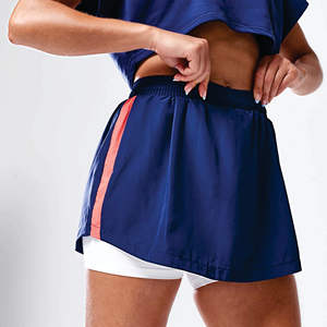 47% Cotton 48% Polyester 5% Elastane <b>Women</b> Medieval Blue Lab 360 Performance <b>Skort</b> 2 in 1 Short and Skirt - Product Image 5