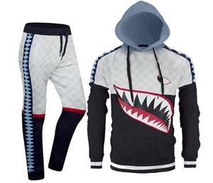 Ensemble de survêtement de sport en polyester unisexe personnalisé de haute qualité sweat à capuche d'hiver grande taille pour hommes vente en gros - Product Image 3