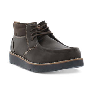 Stivali Chukka Vintage da Uomo Marroni Impermeabili in Ecopelle con Fodera in Vera Pelle e Soletta in PU Stile Chelsea Invernale Taglia 9M - Product Image 1