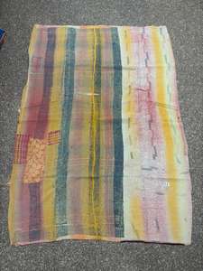 Réversible 100% coton fait à la main Kantha cousu à la main durable Kantha traditionnel Vintage fabriqué à la main Boho Chic Kantha - Product Image 2