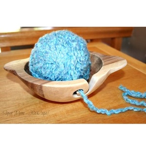 Cuenco de Madera de Lujo para Hilos con Bordes Pulidos Suaves, Hecho a Mano, Decorativo, de la India - Product Image 1