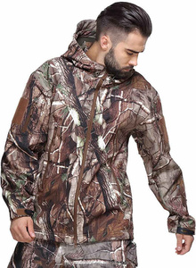 Últimas chaquetas al aire libre de caza con capucha aisladas al por mayor hechas a medida para cazadores de aves acuáticas camuflaje duradero de alta calidad - Product Image 2