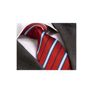 Corbata Jacquard de rayas rojas, blancas y azules - Product Image 1