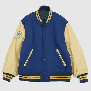 Veste universitaire en cuir sur mesure de haute qualité, nouvelle collection 2025, style High Street, design patchwork baseball et bomber - Product Image 1