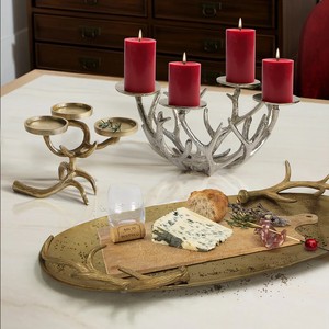 เขากวางเขากวางอลูมิเนียม3ไฟประดับป่าไม้แบบชนบท - Product Image 4