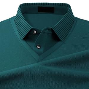 Pull en maille décontracté en denim respirant à manches longues pour homme, t-shirt de loisirs printemps automne 100% polyester - Product Image 6