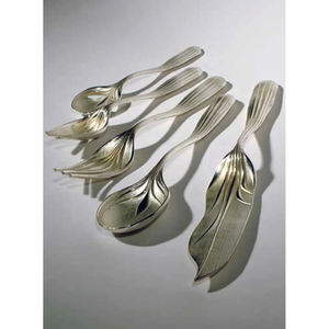 Utensilios de cocina con mango de fundición de latón martillado, juego de cubiertos, espejo plateado pulido, accesorios para comedor de restaurante, suministros - Product Image 3