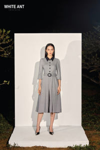 Robes décontractées longues avec ceinture demi-manche entreprise de fabrication Frey robe 122932001 dame élégante robes d'été pour femmes - Product Image 2