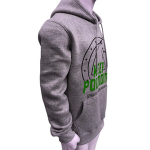 เสื้อฮู้ดดี้ OEM สีเทา แบบหนา 400GSM ผ้าฝ้าย 100% สกรีนโลโก้ตามสั่ง สำหรับฤดูหนาว อุ่นสบาย สไตล์ลำลอง - Product Image 5