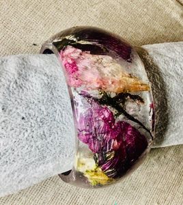 Guía de joyería fina, pulseras y brazaletes finos, cadena fina y pulseras de eslabones, brazalete de flores de resina acrílica, joyería para - Product Image 2