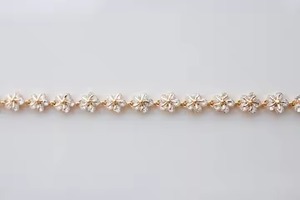 Bracelet tennis en diamant de laboratoire pour femmes et hommes, bracelet tennis rond en diamant pour mariage, fleur de moissanite en or massif - Product Image 4