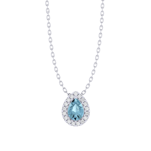 Colgante Geométrico de Plata de Ley Chapado en Oro de 11.0 mm con Circonita Cúbica en Forma de Pera y Corte Esmeralda - Product Image 4