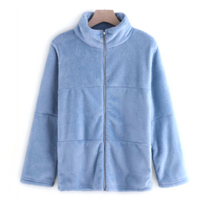 Personalizado invierno Sherpa mujeres al aire libre abrigo chaqueta señoras moda cremallera Sherpa polar chaquetas de las mujeres - Product Image 3