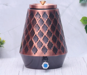 Dispensador de agua impreso de cobre 100%, recipiente con diseño impreso esmaltado, recipiente de agua de cobre, la mejor venta - Product Image 2