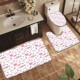 Ensemble de tapis de salle de bain imprimés sur mesure pour salle de bain, rideau de douche antidérapant, tapis de bain - Product Image 3
