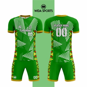 Uniformes de football de haute qualité 100% polyester unisexes, maillot d'équipe OEM, antibactérien, séchage rapide, étiquette privée, design personnalisé - Product Image 2