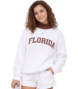 Sweat-shirt décontracté surdimensionné à col montant pour femme, en polyester/coton, à manches longues, personnalisable, pour l'hiver – Vente en gros - Product Image 1