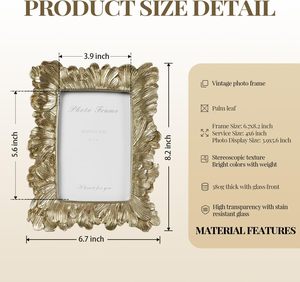 Marco de fotos de metal elegante para interiores modernos, decoración minimalista para el hogar, pieza de venta antigua de tendencia para fotos de escaparate - Product Image 2