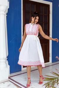 Robe d'été en coton sans manches à la mode pour femmes bloc indien imprimé cadeau de mariage personnalisé ODM Placement avant pour Club - Product Image 4