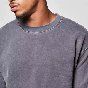 Sudadera de algodón lavada y desteñida al sol para hombre con logotipo personalizado Sudadera básica de secado rápido lavada y desteñida al sol - Product Image 4