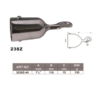 Attache de corde robuste couleur or poli pour balustrades de terrasses/quais/escaliers