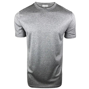 Camiseta de algodón mercerizado reflectante con cuello redondo y manga corta para hombre de alta calidad con personalización de fábrica - Product Image 4