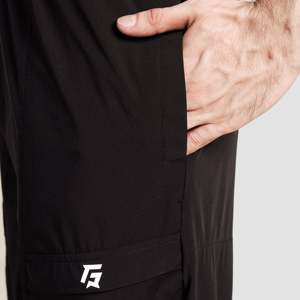 Atlas High Waist <b>Trousers</b> (Black) XL 5XL Sizes Lightweight Woven Jogger Sweatpants with Zipper Decoration <b>Winter</b> <b>Work</b> Wear - Product Image 5