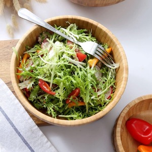 Ensemble de bols à salade en bois de bambou Bol en bois biodégradable durable pour servir des aliments du Vietnam - Product Image 6