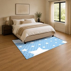<b>RUGS</b> DEPOT LXDP-0488 Wholesale Blue Navy Bohemian Tribal Digital Printed Machine Washable Chenille Area <b>Rug</b> <b>Non</b> <b>Slip</b> - Product Image 3