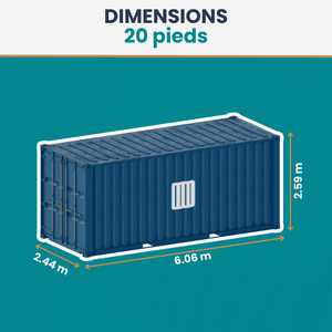 Nuevo contenedor de envío seguro y duradero SECO de 20 pies con capacidad de 33 m - Product Image 6
