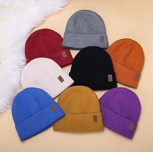 หมวกบีนนี่สำหรับผู้ชายและผู้หญิงหมวกบีนนี่แบบถักสำหรับฤดูหนาวหมวกสกีแบบนุ่ม - Product Image 5