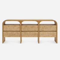 Buffet moderne extensible en bois massif avec tiroirs |   Armoire de rangement pour buffet, pour chambre à coucher, entrée, salon, fabriquée au Vietnam, Sukavina