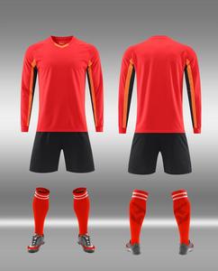Ensemble de maillots de football à manches longues personnalisés, shorts, uniforme de football pour hommes et enfants, vêtements d'équipe, vêtements de sport respirants, polyester - Product Image 5