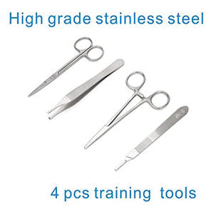 Los suministros médicos de emergencia manuales vienen completos en este kit de sutura con kit de práctica de sutura quirúrgica para estudiantes con instrumento médico - Product Image 3