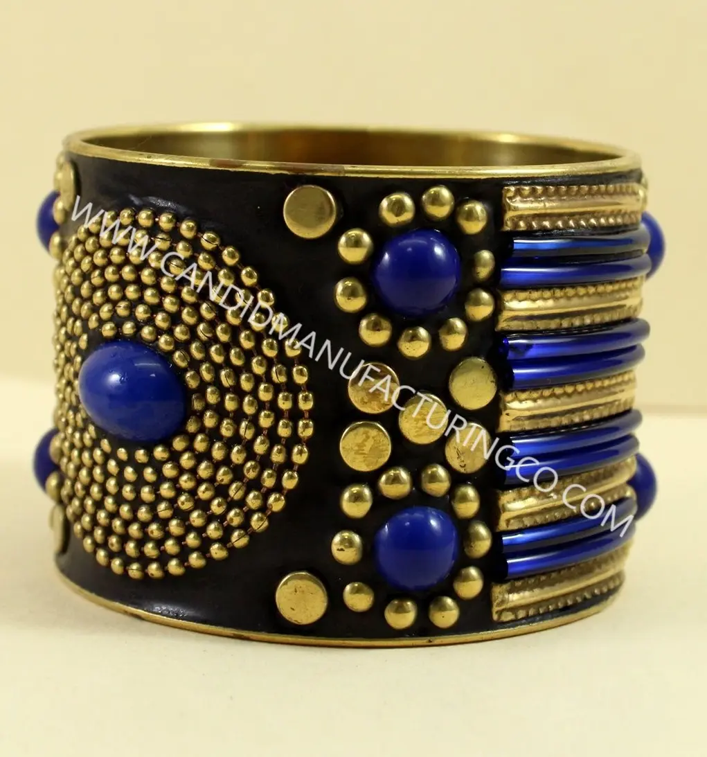 Groothandel Mode Armbanden Glas Met Metal Bangle Set Mode-sieraden & Accessoires Handgemaakte Directe Fabriek Verkoop