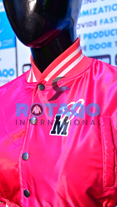 Chaqueta con letras bordadas, transpirable, de talla grande, con logotipo personalizado, para mujer, chaqueta con letras rellenas de algodón - Product Image 6