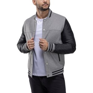 Men's Varsity <b>Jacket</b> Genuine Leather Sleeve and Wool Blend Letterman <b>Boys</b> College Varsity <b>Jackets</b> XS-5XL - Product Image 2