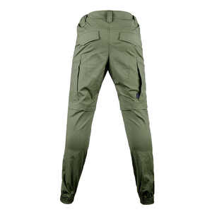 Men's Outdoor <b>Skinny</b> Olive Side Cargo <b>Chino</b> Pants 100% Cotton with Soft Shell Fabric Trousers - Product Image 3