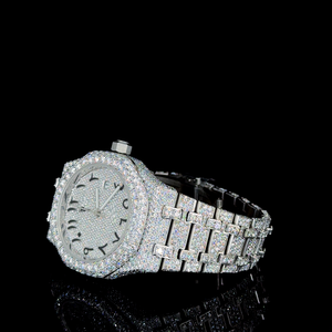 Nuevo reloj mecánico ostentoso de lujo de 41 MM, reloj de pulsera Vvs Iced Out Moissanite, relojes de movimiento automático para hombres y mujeres - Product Image 3