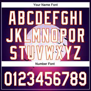 Vente en gros de design personnalisé Tissu en maille violet blanc orange Maillot de baseball authentique 3D Halloween Maillot de baseball évacuant l'humidité - Product Image 5