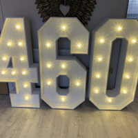 Enseignes publicitaires extérieures personnalisées 3ft 4ft 5ft, grandes lettres et chiffres lumineux pour décoration de mariage et fête d'anniversaire