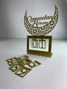 Vente en gros de décorations personnalisables RAMADAN KAREEM, idéales pour les présentoirs de table, les étagères, les cheminées et les arrangements d'entrée. - Product Image 5