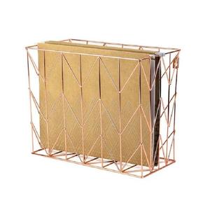 Hot Trending Luxury Unique Metal Wire <b>Magazine</b> Rack Desktop Book and Newspaper <b>Holder</b> Organizer Customized Size Shape Colour - Product Image 6