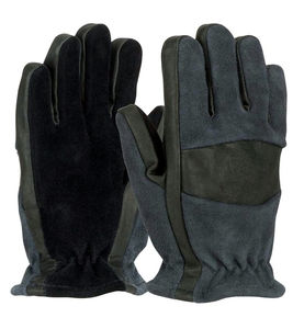 Gants de sécurité en cuir fendu de vache à long travail résistants au feu et à la chaleur pour le soudage et les interventions d'urgence - Product Image 5
