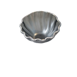 Bol de service rond en aluminium de haute qualité, finition argentée antique, pour la maison et l'hôtellerie, vaisselle, bols de service faits à la main - Product Image 1