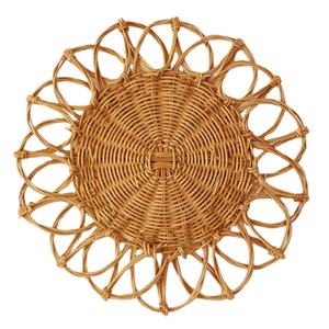 Decoración de pared de ratán con flores, decoración de pared hecha a mano vietnamita de alta calidad para el hogar - Product Image 1