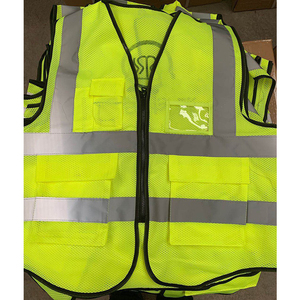 Gilet de sécurité réfléchissant jaune fluorescent personnalisé en gros pour adultes utilisation estivale vêtements d'extérieur pour ingénieurs de travail - Product Image 3
