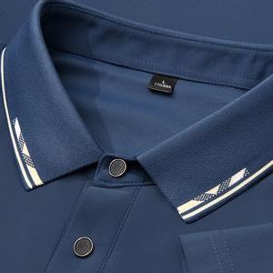 Polos para hombre, camiseta POLO informal de secado rápido, camiseta transpirable de manga corta con cuello estampado personalizado, traje de trabajo bordado - Product Image 2