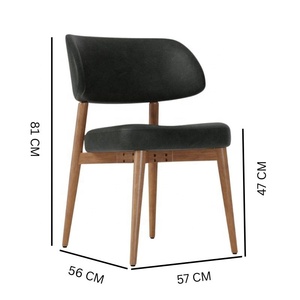 Elegante Silla de Madera de Teca para Jardín, Muebles de Restaurante, Silla de Comedor que Combina Tela de Cuero y Asientos de Espuma Premium para Cafetería - Product Image 5